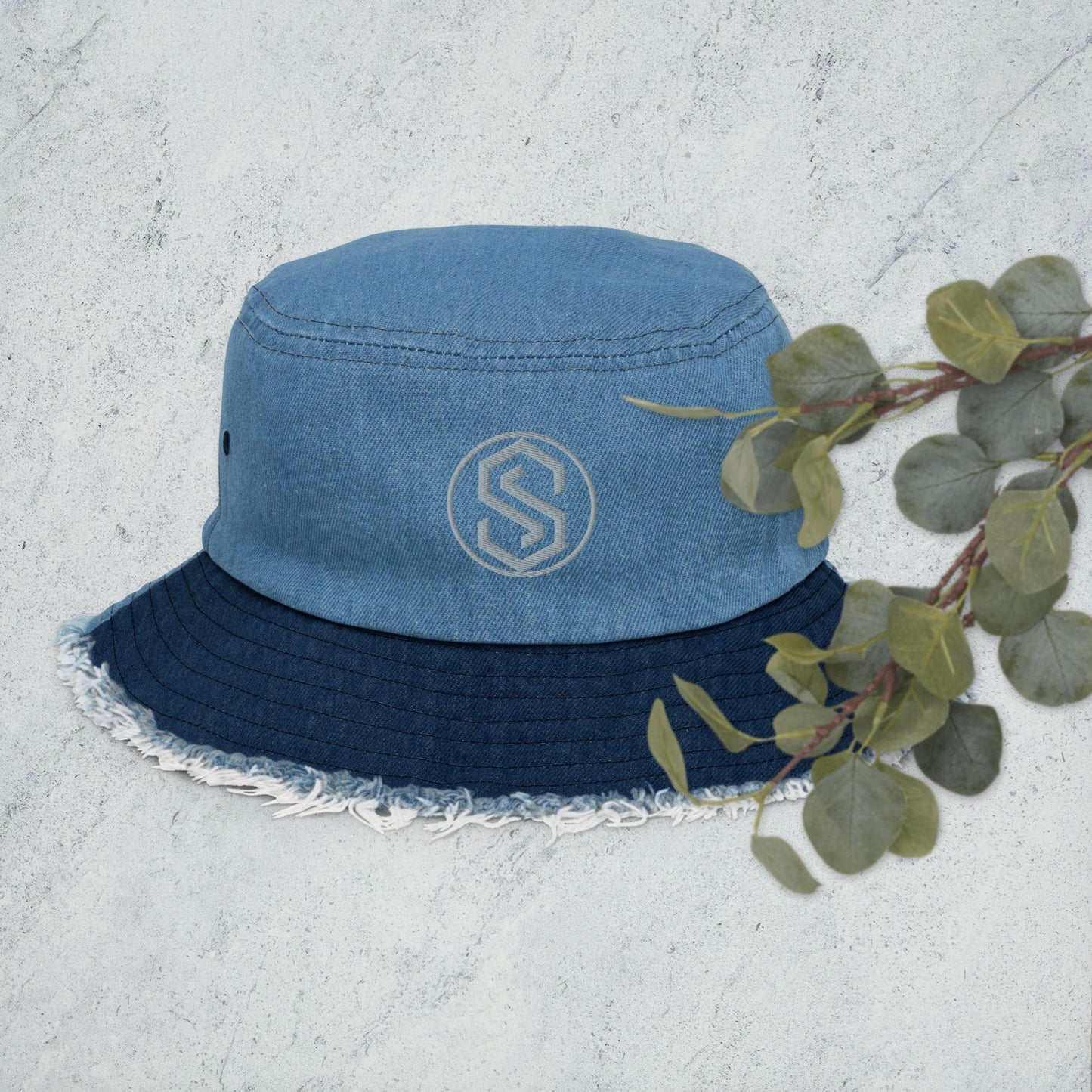 Denim bucket hat